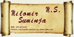 Milomir Suminja vizit kartica